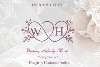 Wedding Infinity Heart Font Design Ideas
