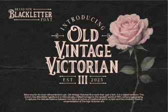 Old Vintage Victorian Iii Font Design Ideas