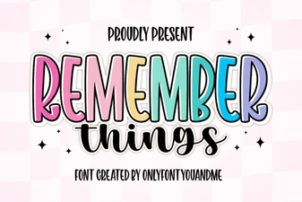 Remember Things Font Design Ideas