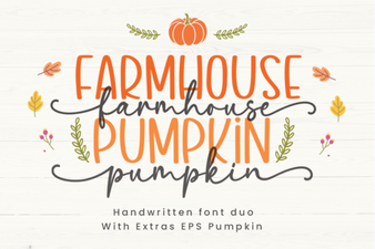 Farmhouse Pumpkin Font Design Ideas