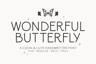 Wonderful Butterfly Font Design Ideas